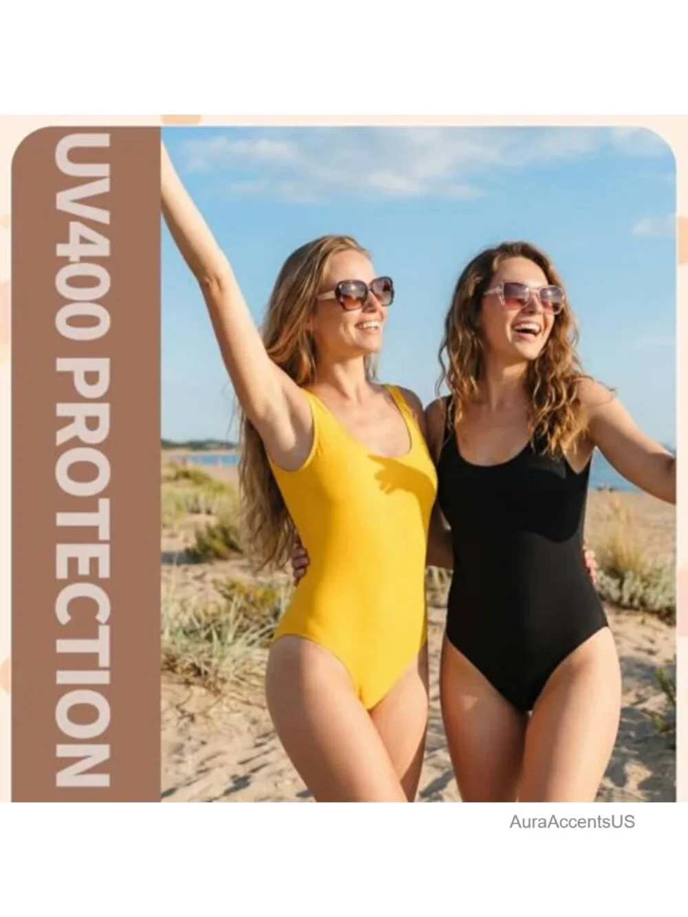Oversized UV400 Protection Sunglasses Classic Bling Frame